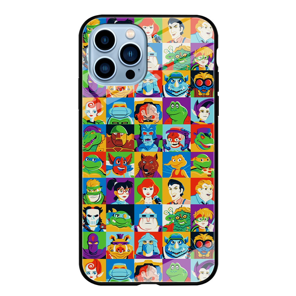 Teenage Mutant Ninja Turtles Character in Collage iPhone 15 Pro Case