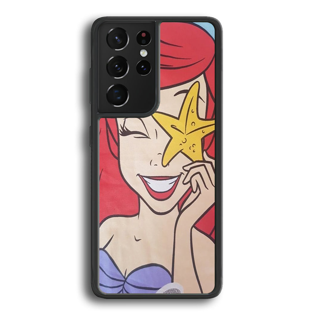 The Little Mermaid Ariel Smiel Samsung Galaxy S23 Ultra Case - Ezzystore