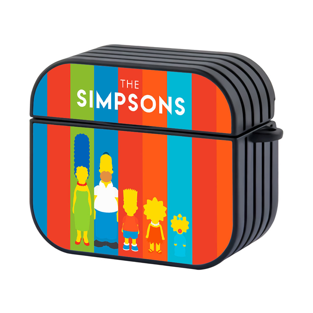 The Simpsons Colorful Background Hard Plastic Case Cover For Apple Airpods 4 - Ezzystore