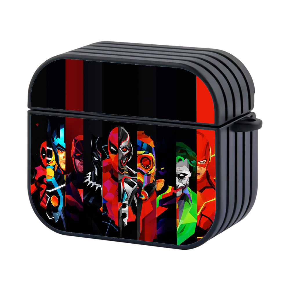 The Superpower Heroes Compilation Art Hard Plastic Case Cover For Apple Airpods 4 - Ezzystore