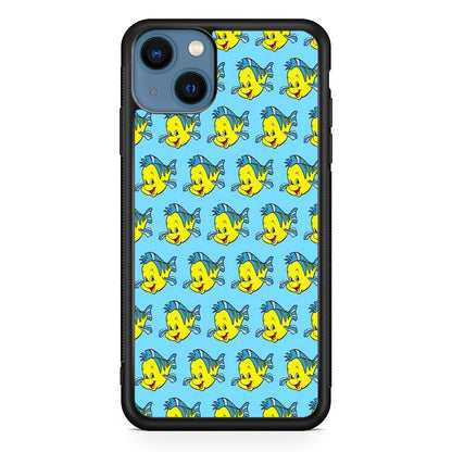 The Little Mermaid Flounder Doodle iPhone 14 Case