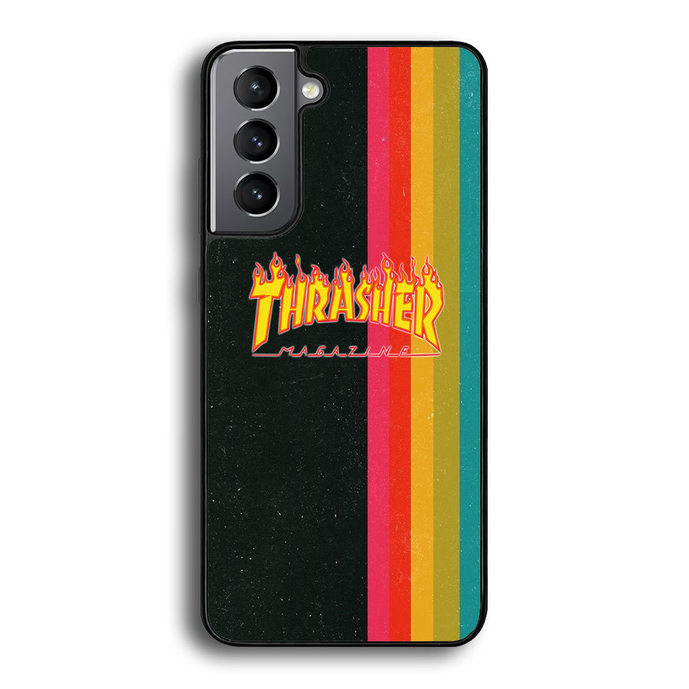 Thrasher Dim Grey Filter Rainbow Pain Samsung Galaxy S24 Plus Case - Ezzystore