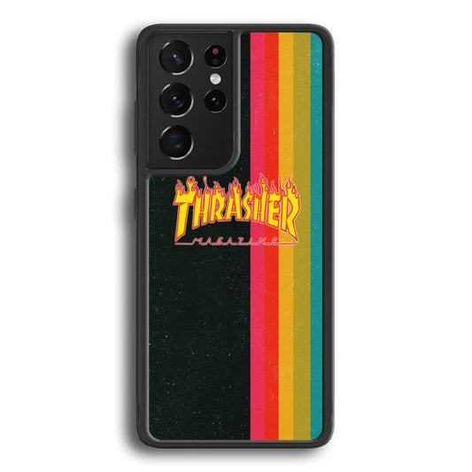 Thrasher Dim Grey Filter Rainbow Pain Samsung Galaxy S24 Ultra Case - Ezzystore