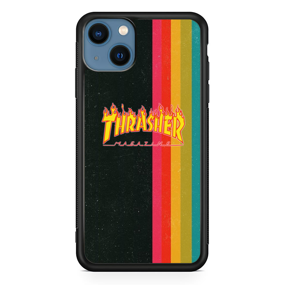 Thrasher Dim Grey Filter Rainbow Pain iPhone 15 Case - Ezzystore