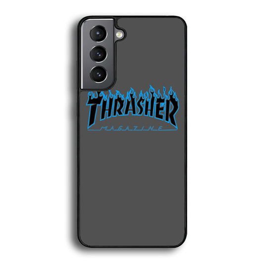 Thrasher Deeph Royal Grey Blue Fire Samsung Galaxy S22 Case - Ezzystore