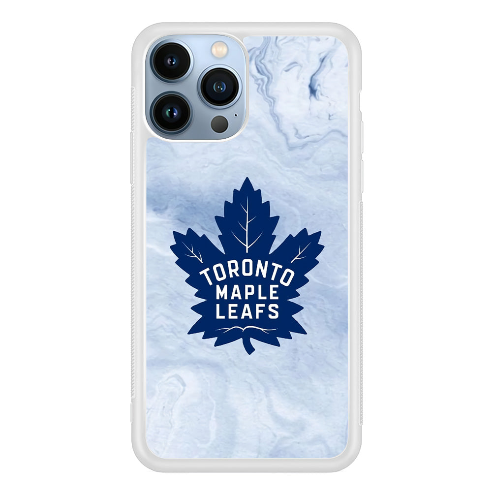Toronto Maple Leafs Marble Logo iPhone 14 Pro Max Case
