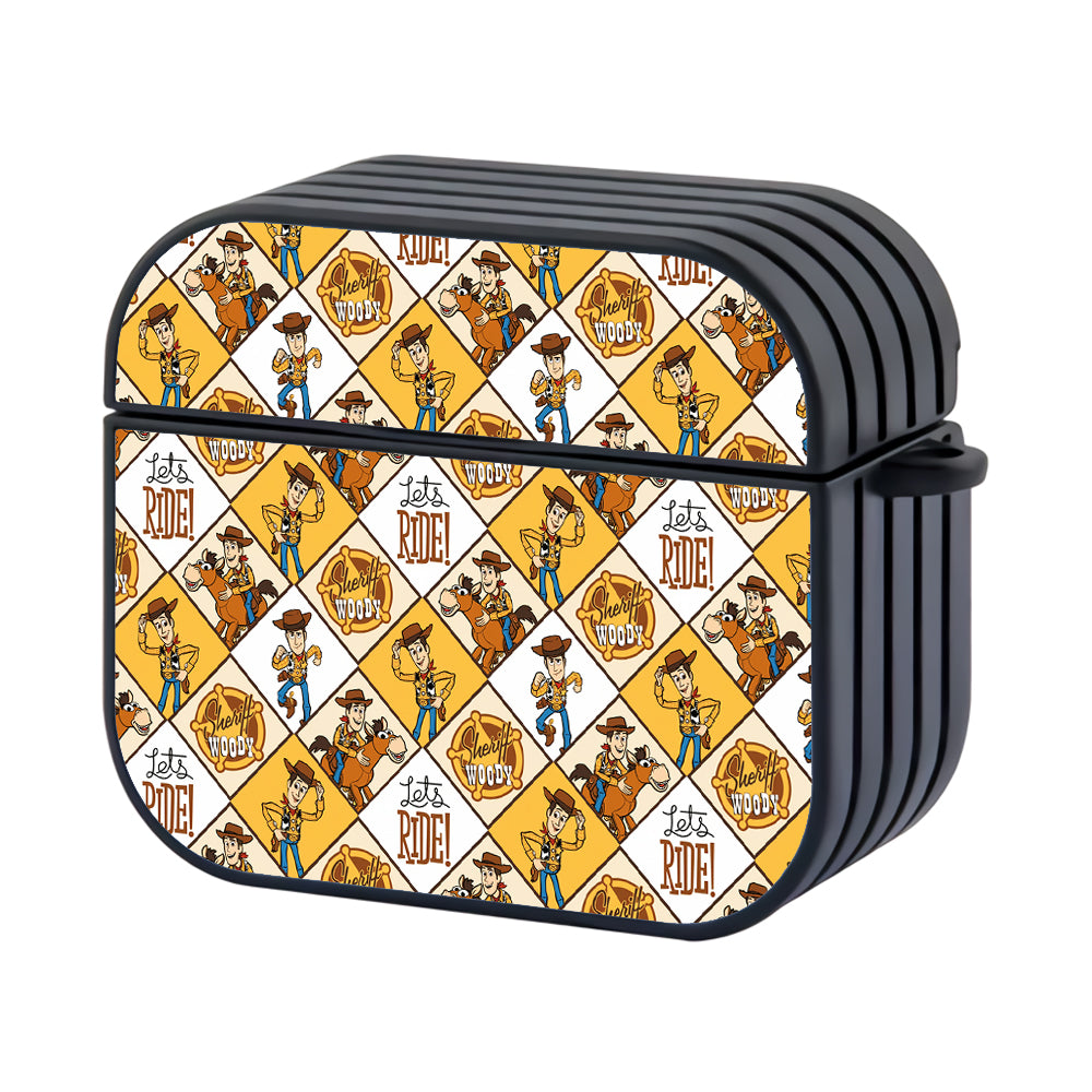 Toy Story Sheriff Woody Square Of Character Hard Plastic Case Cover For Apple Airpods 3 - Ezzystore