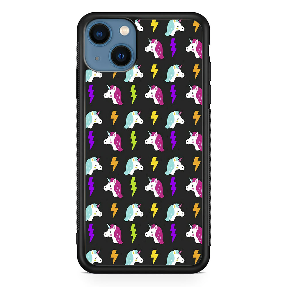 Unicorn Flash Grey iPhone 14 Case