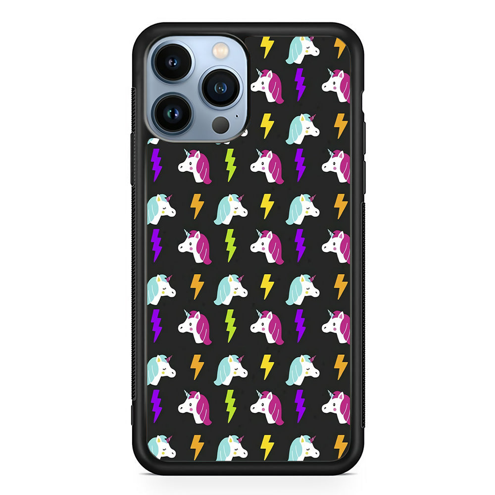 Unicorn Flash Grey iPhone 14 Pro Max Case