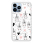 Unicorn Marble White iPhone 14 Pro Case