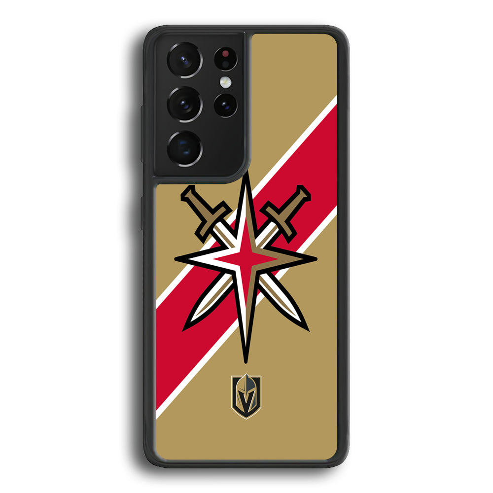 Vegas Golden Knights Red Stripe Samsung Galaxy S21 Ultra Case - Ezzystore