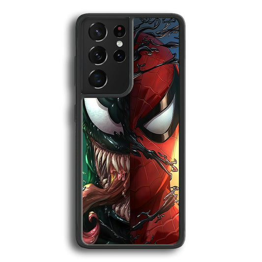 Venom Spiderman Half Face Samsung Galaxy S22 Ultra Case - Ezzystore