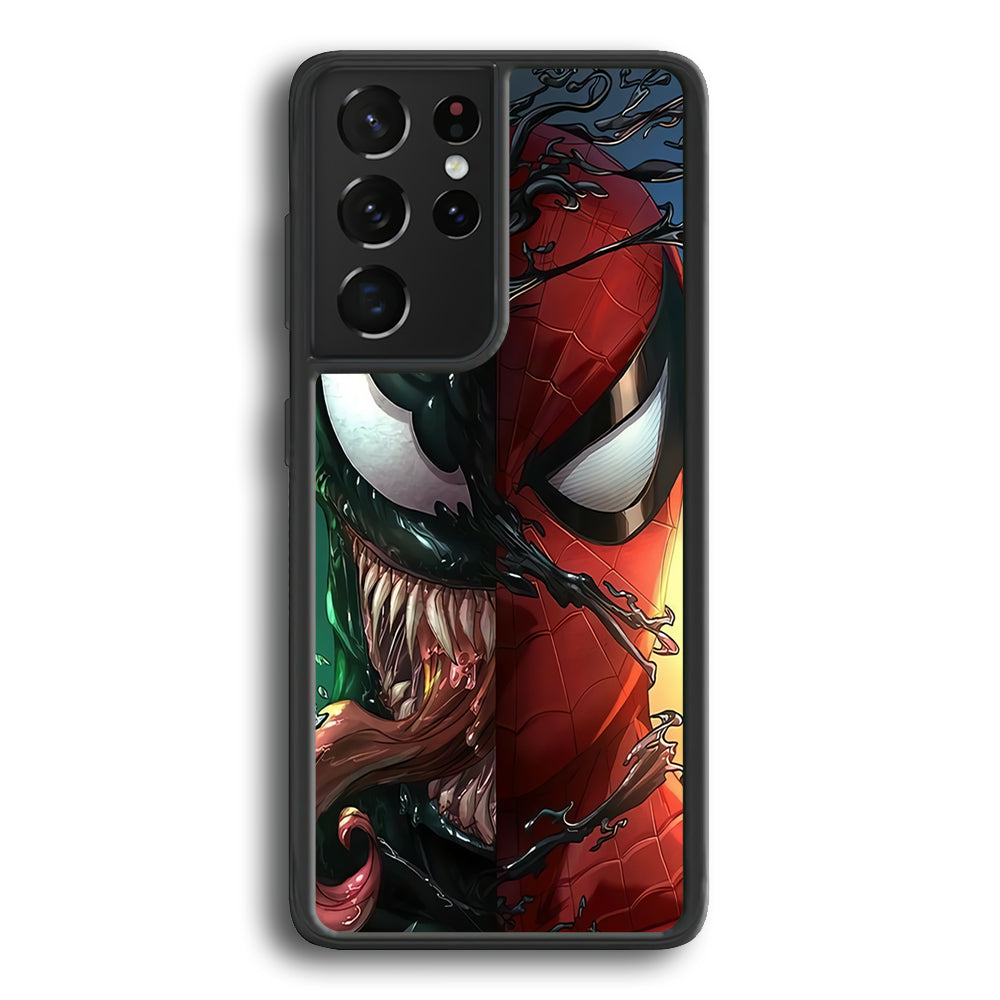 Venom Spiderman Half Face Samsung Galaxy S24 Ultra Case - Ezzystore