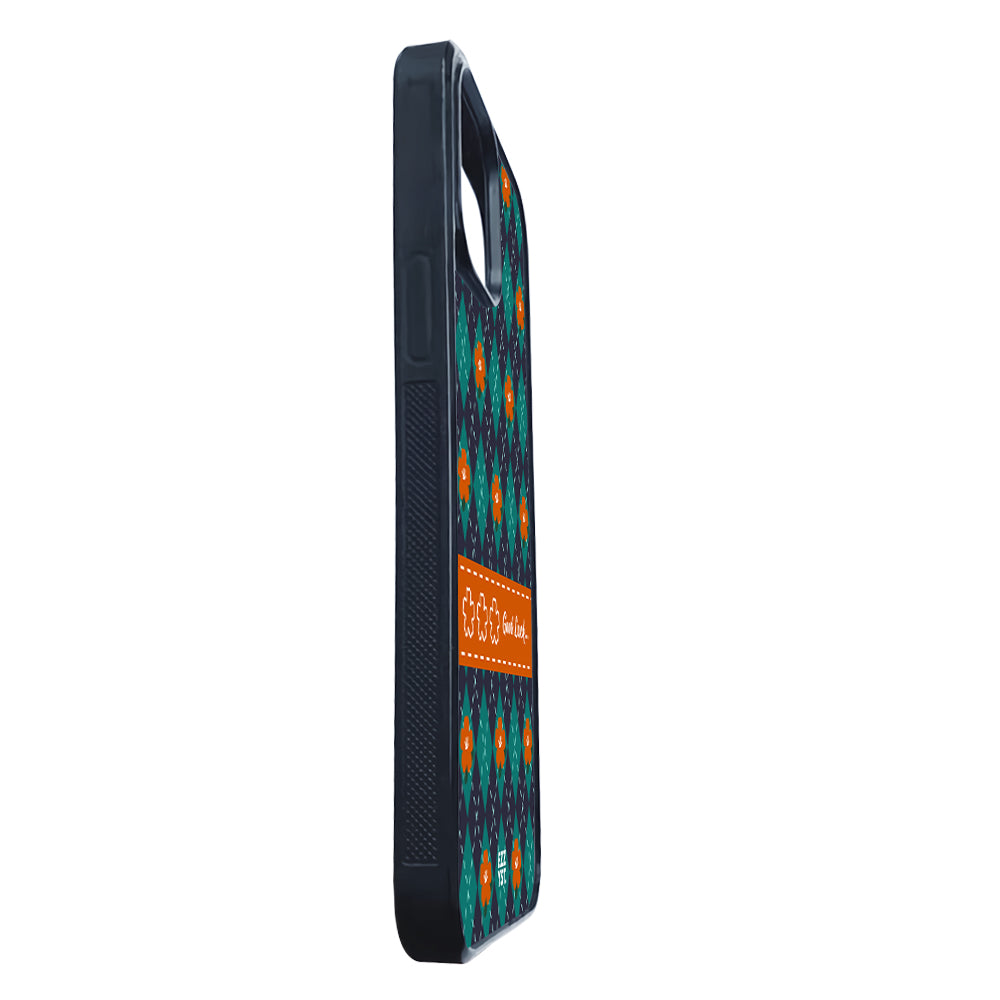 Vertical Square Patern Magic of Orange Flowers Magsafe iPhone Case