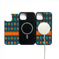 Vertical Square Patern Magic of Orange Flowers Magsafe iPhone Case