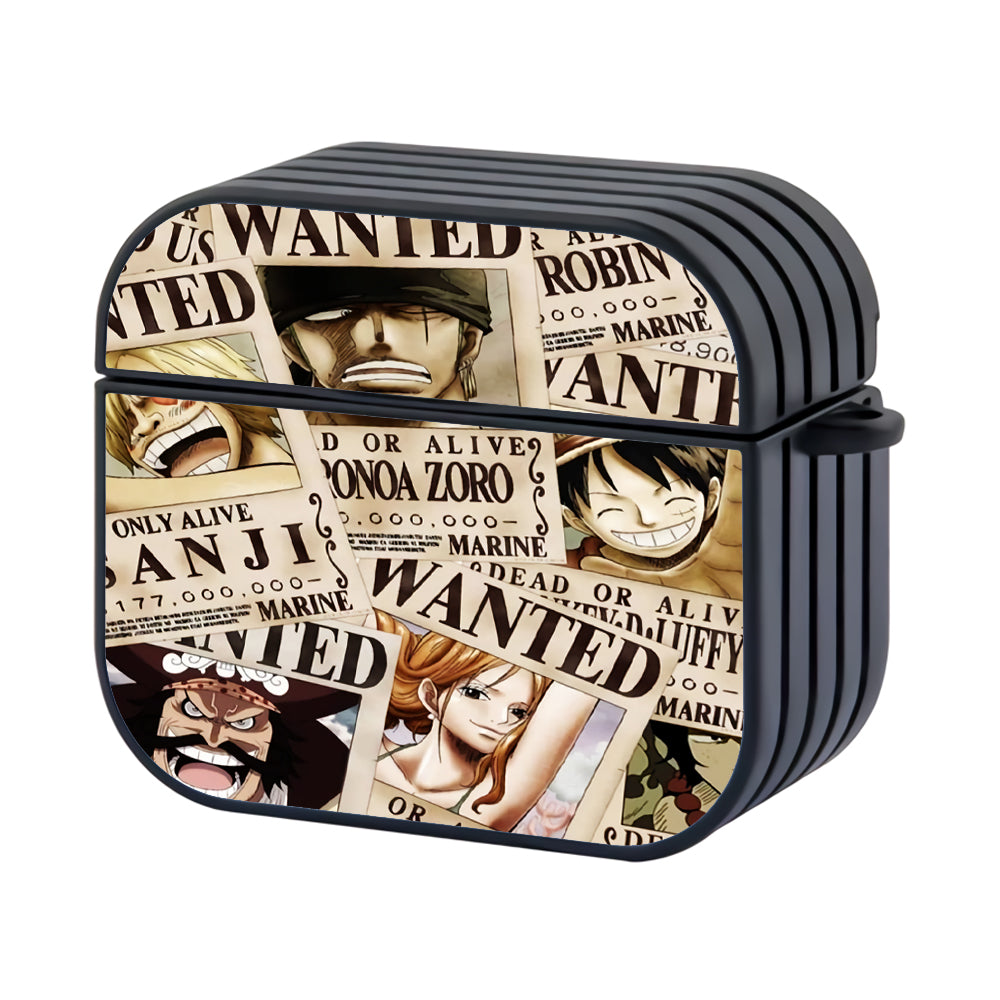Wanted Poster One Piece Hard Plastic Case Cover For Apple Airpods 4 - Ezzystore