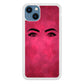 Woman Beauty Eye Brows Purple Flowers And Love  iPhone 14 Case
