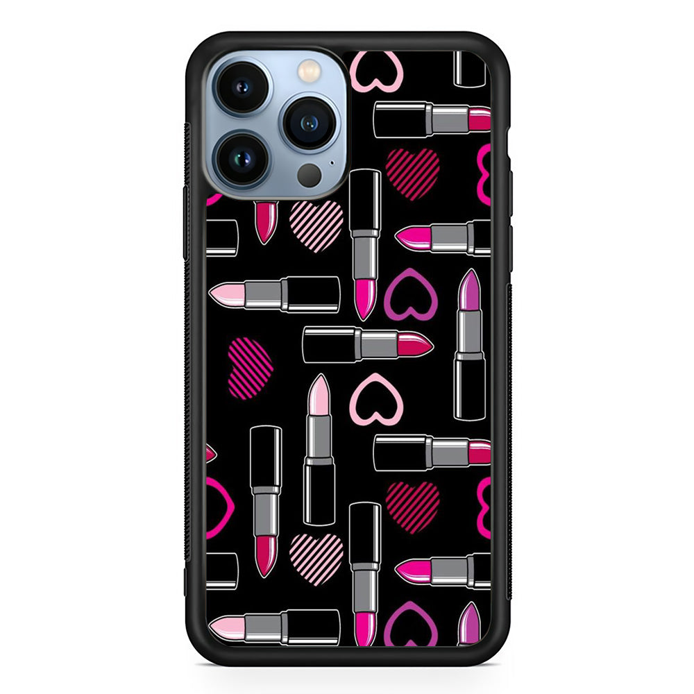 Woman Make Up Lipstick Love iPhone 14 Pro Max Case
