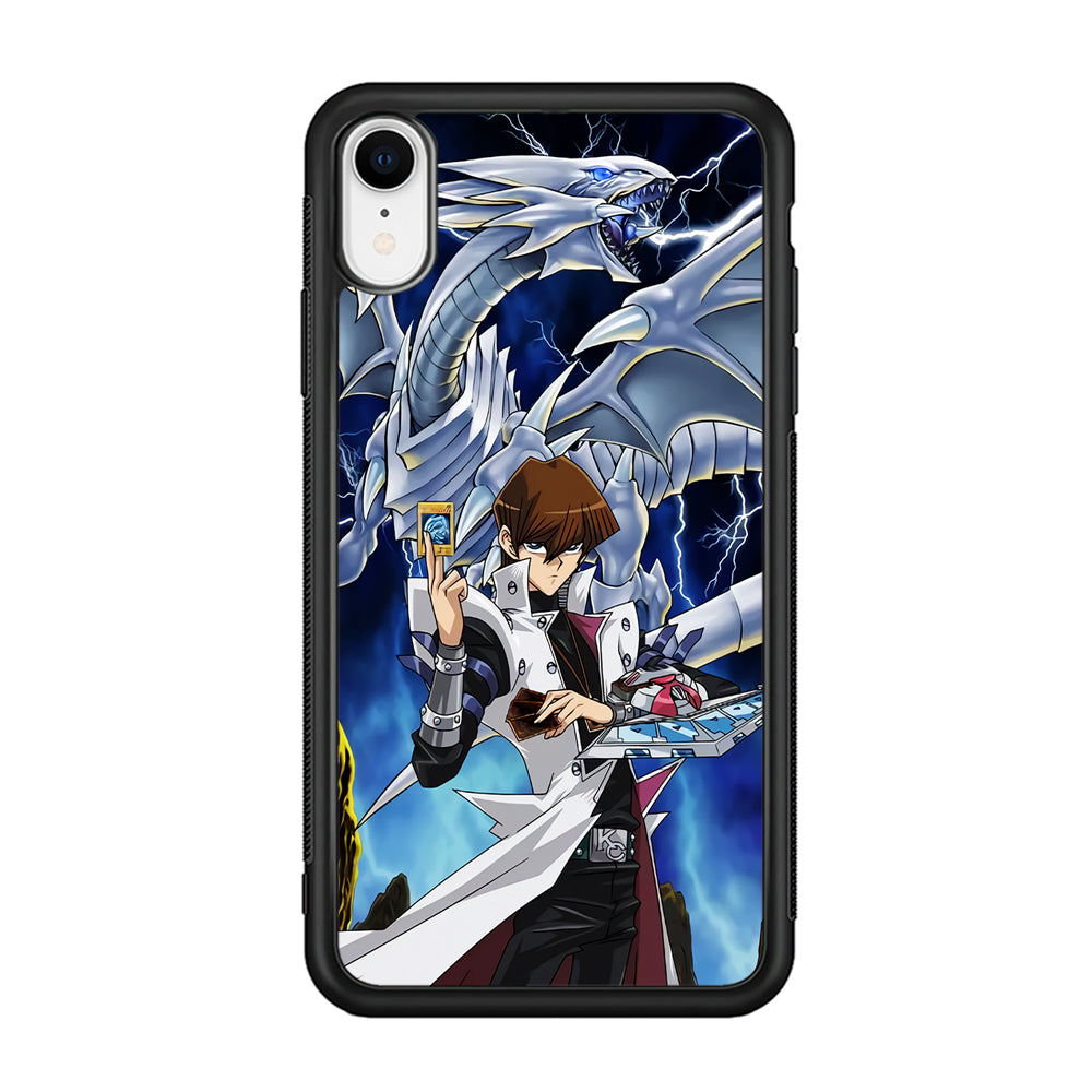 Yu Gi Oh Seto kaiba With Blue Eyes White Dragon iPhone XR Case