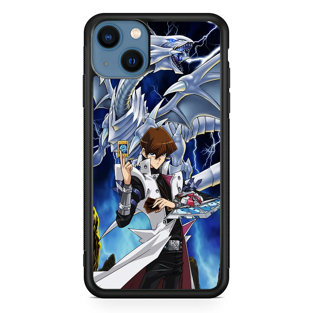 Yu Gi Oh Seto kaiba With Blue Eyes White Dragon iPhone 15 Case