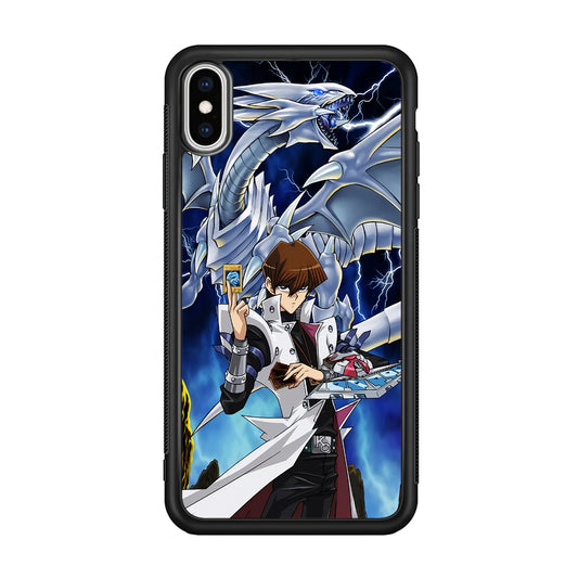 Yu Gi Oh Seto kaiba With Blue Eyes White Dragon iPhone X Case