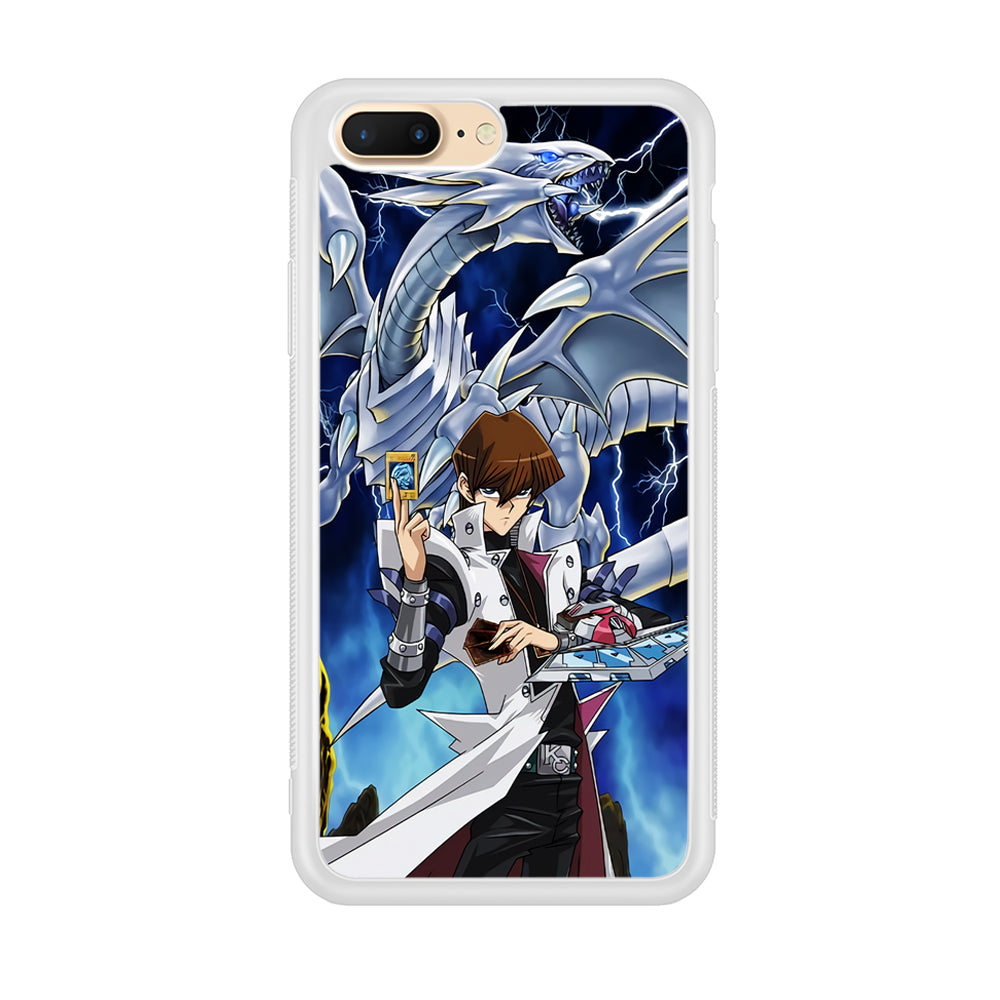 Yu Gi Oh Seto kaiba With Blue Eyes White Dragon iPhone 8 Plus Case