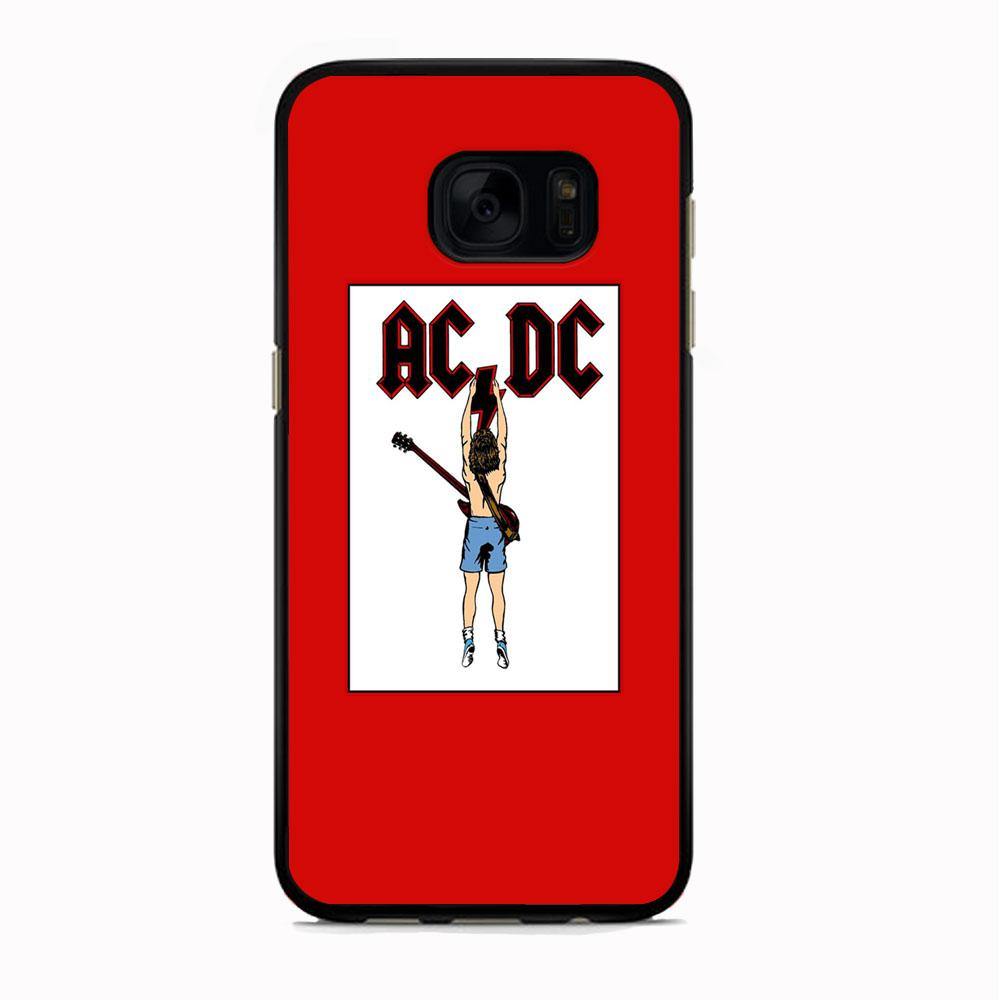 AC DC Logo In Frame Samsung Galaxy S7 Edge Case - ezzyst
