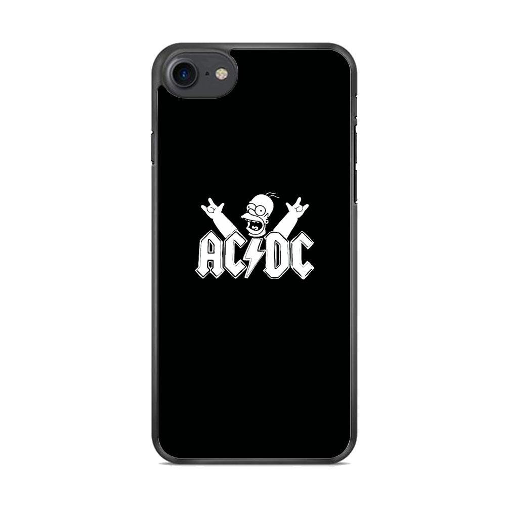 AC DC Logo Simpson Black And White iPhone 8 Case - ezzyst