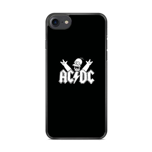 AC DC Logo Simpson Black And White iPhone 8 Case - ezzyst