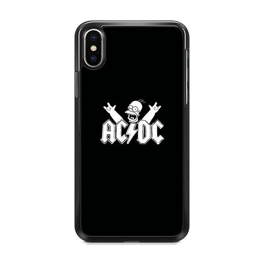 AC DC Logo Simpson Black And White iPhone Xs Max Case - ezzyst