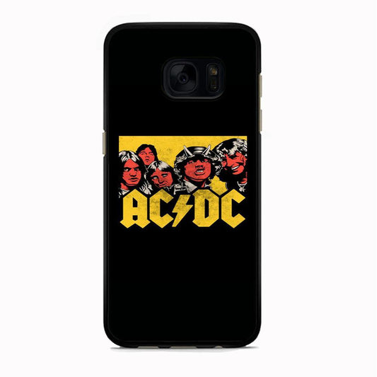 AC DC Player Cartoon Logo Samsung Galaxy S7 Edge Case - ezzyst