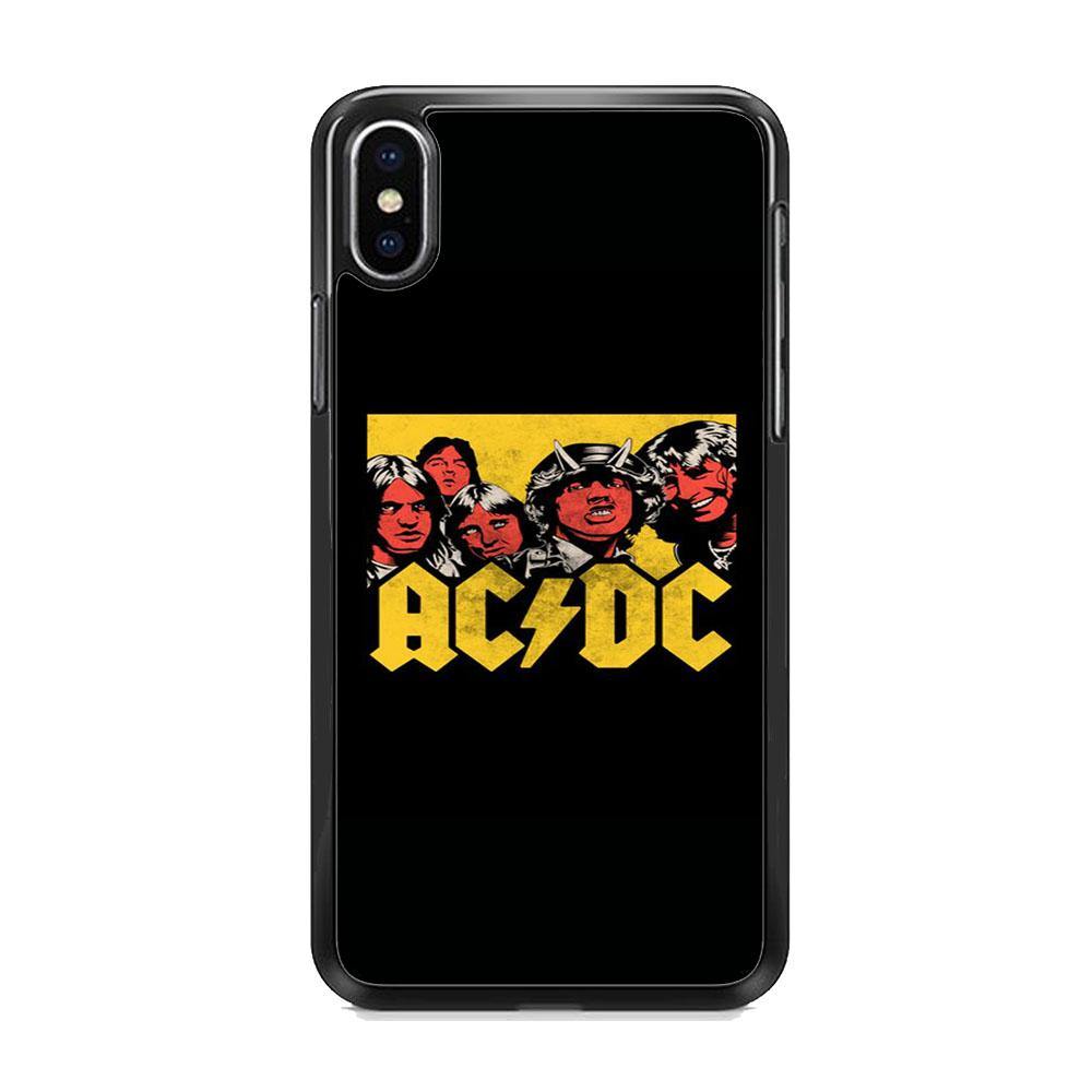 AC DC Player Cartoon Logo iPhone Xs Max Case - ezzyst