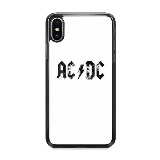 AC DC White Picture Logo iPhone X Case - ezzyst