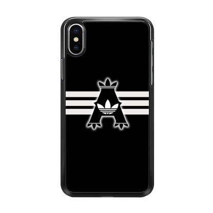 Adidas Royal Black Logo Stripe iPhone Xs Max Case