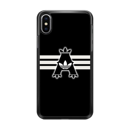 Adidas Royal Black Logo Stripe iPhone Xs Max Case