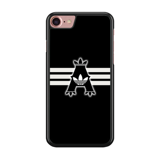 Adidas Royal Black Logo Stripe iPhone 8 Case