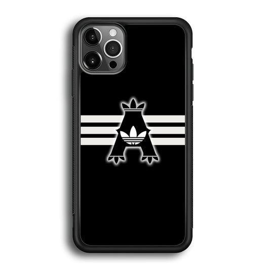 Adidas Royal Black Logo Stripe iPhone 12 Pro Max Case