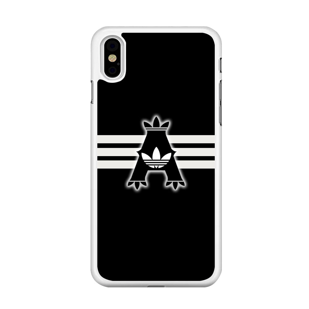 Adidas Royal Black Logo Stripe iPhone Xs Max Case
