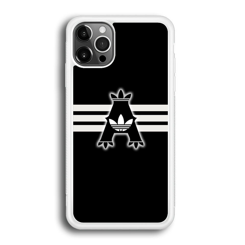 Adidas Royal Black Logo Stripe iPhone 12 Pro Max Case