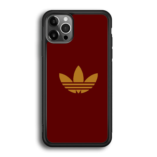Adidas Simple Maroon Gold iPhone 12 Pro Max Case