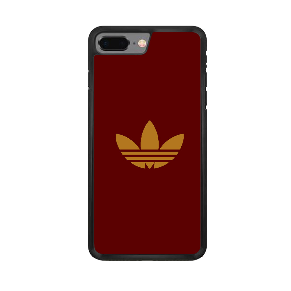 Adidas Simple Maroon Gold iPhone 8 Plus Case