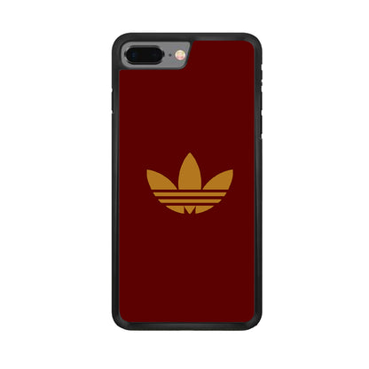 Adidas Simple Maroon Gold iPhone 8 Plus Case