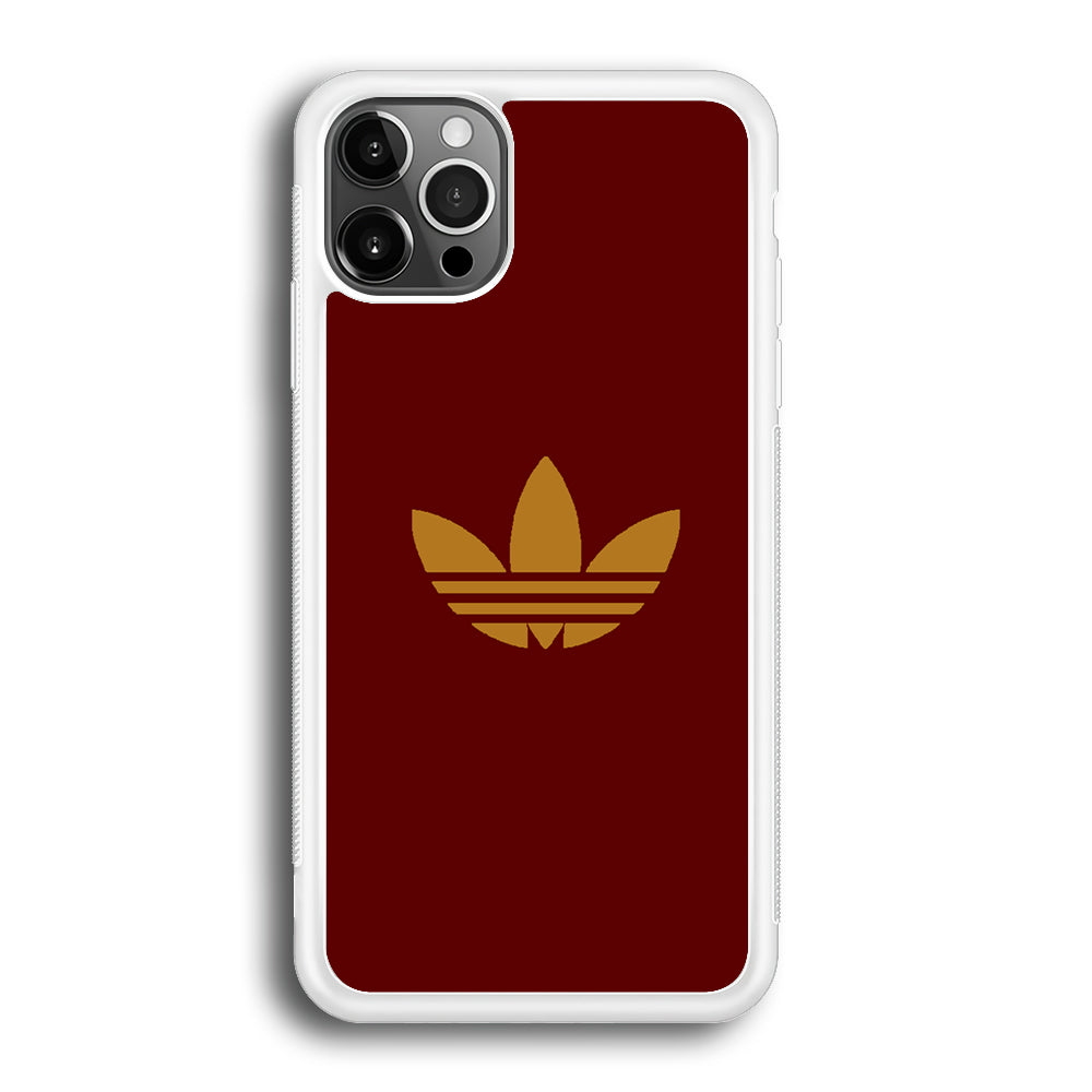 Adidas Simple Maroon Gold iPhone 12 Pro Max Case