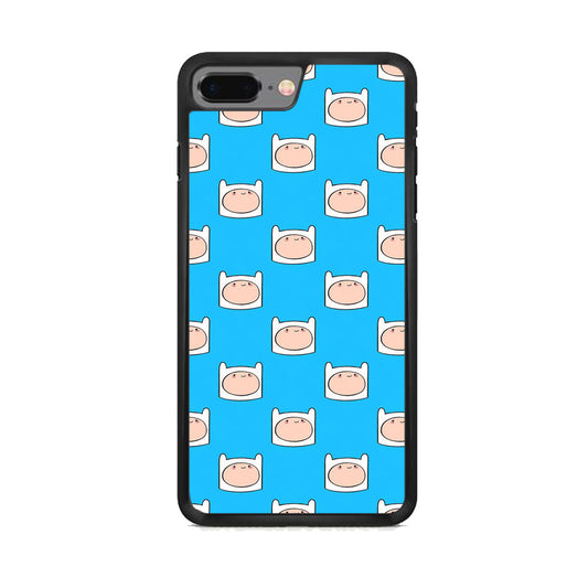 Adventure Time Finn Head Doodle Blue iPhone 8 Plus Case