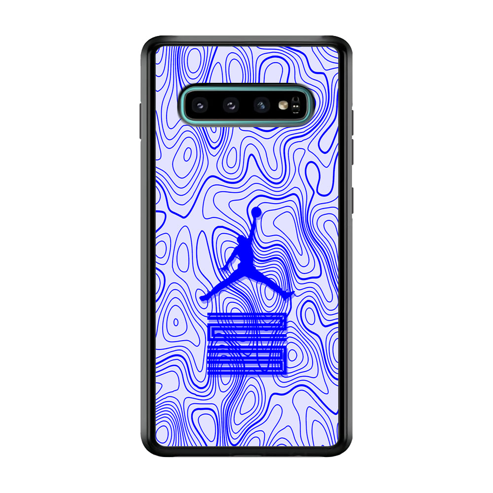 Air Jordan Bluish Topographical Samsung Galaxy S10 Case
