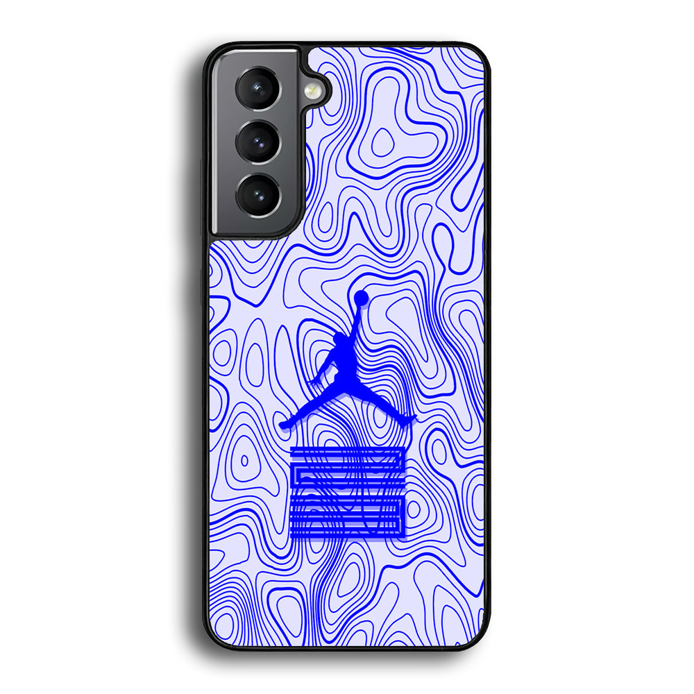 Air Jordan Bluish Topographical Samsung Galaxy S21 Plus Case - Ezzystore