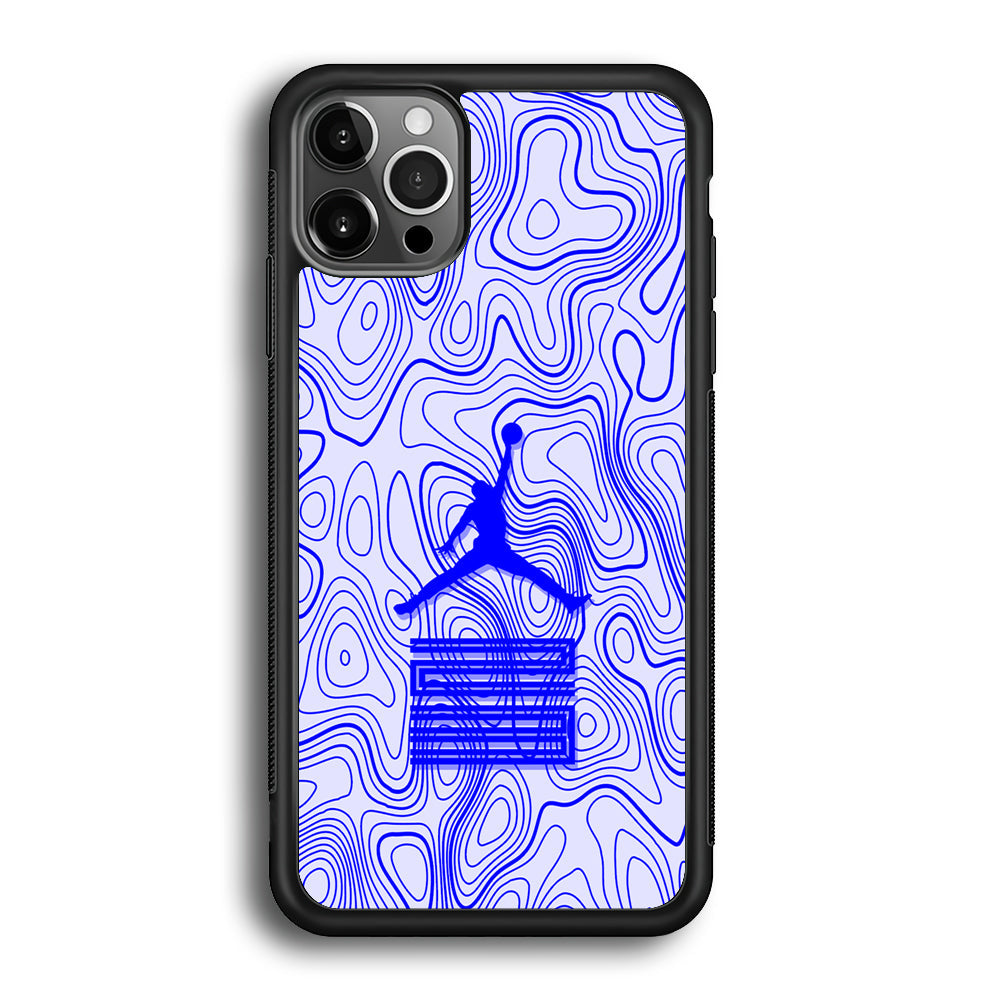 Air Jordan Bluish Topographical iPhone 12 Pro Max Case