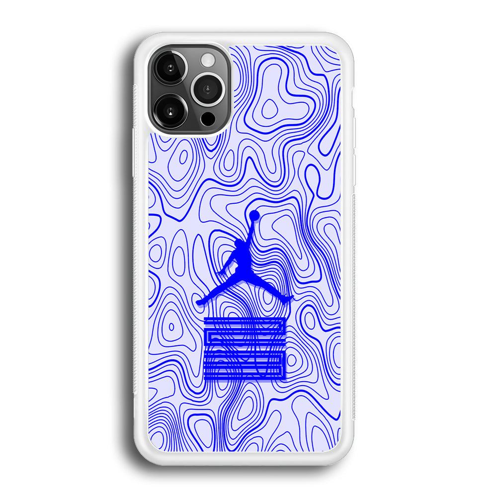 Air Jordan Bluish Topographical iPhone 12 Pro Max Case
