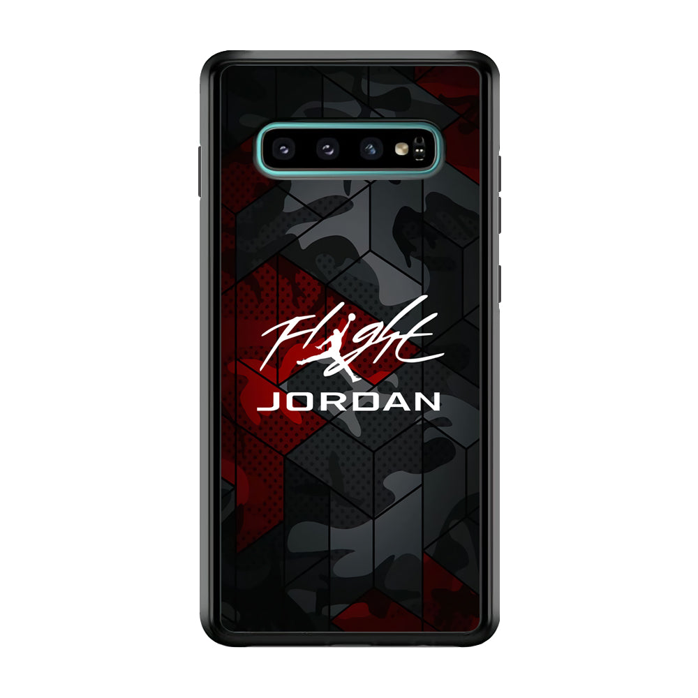 Air Jordan Camo Grey Pattern Samsung Galaxy S10 Case