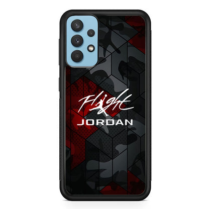 Air Jordan Camo Grey Pattern Samsung Galaxy A32 Case
